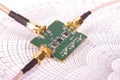 Evaluation PCB board ready for RF testing Royalty Free Stock Photo