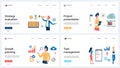 Evaluation of planning and strategy, business growth, tasks and project management set
