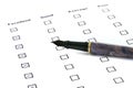 Evaluation sheet Royalty Free Stock Photo