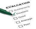 Evaluation sheet Royalty Free Stock Photo
