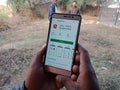 evaly online shopping app displayed on smart phone screen at agriculture field in india dec 2019