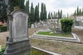 The Evangelical Cemetery at Laurels Cimitero Evangelico agli Allori located in Florence, Italy Royalty Free Stock Photo