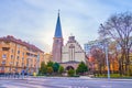 Evangelical Church of Obuda, Pacsirtamezo street in Budapest, Hungary Royalty Free Stock Photo