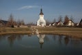 Evangelical church in the village of Neu Horno, Germany.