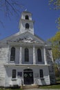 Evangelical Congregational Church Hubbardston, Ma blue skies Royalty Free Stock Photo