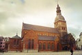 Riga, Latvia. Evangelical Lutheran cathedral, Rigas Doms, in Riga. Royalty Free Stock Photo