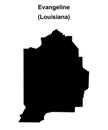 Evangeline outline map Royalty Free Stock Photo