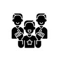 Evangelism marketing black glyph icon