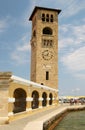 Evangelismos Church, Bell Tower, Rhodes, Mandraki harbour, Greece Royalty Free Stock Photo