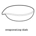 Evaporating dish icon outline Royalty Free Stock Photo