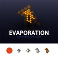 Evaporation icon in different style