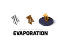 Evaporation icon in different style