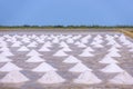 Evaporation pond in salt pan or field Royalty Free Stock Photo