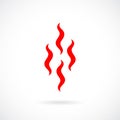 Evaporation smoke vector icon