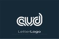 EVD Creative Unique Modern Letter Logo Design. Elegant Monogram Logo Design with Decorative Elements and Typography Royalty Free Stock Photo