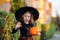 Eve of All Saints' Day. Girl 8-9 years portrays the evil enchantress.