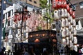 Eve of Gion Matsuri festival, Kyoto Japan in July. Royalty Free Stock Photo