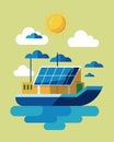 Even on cloudy days the solarpowered boat continued its journey relying on its advanced energy storage system to keep it