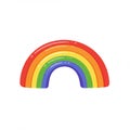 even-colored rainbow illustration with a smooth gradient arching from left to right. Royalty Free Stock Photo