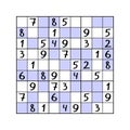 Even-Odd sudoku game vector illustration