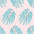 Even Pinnated Leaves Seamless Vector Pattern