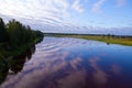 Evening above river. Tigoda. Russia