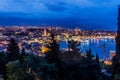 Evening aerial view of Split, Croat Royalty Free Stock Photo