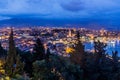 Evening aerial view of Split, Croat Royalty Free Stock Photo