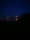 evening amsterdam sea lights reflecting bridge summer Royalty Free Stock Photo