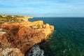 Evening Atlantic rocky coastline, Algarve, Portugal