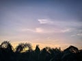 evening atmosphere with a background of clear skies