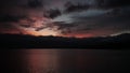 Evening atmosphere at Lake Poso Royalty Free Stock Photo