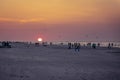 Evening on a Baltic Sea beach in Debki, Poland