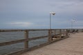 Evening on the Bansin Pier, Germany Royalty Free Stock Photo