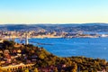 Evening after the Barcolana regatta of record in the gulf of Trieste