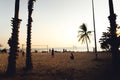 Evening beach atmosphere on a tropical island