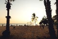 Evening beach atmosphere on a tropical island