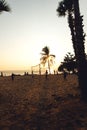 Evening beach atmosphere on a tropical island