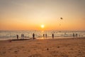 Evening beach atmosphere on a tropical island Royalty Free Stock Photo