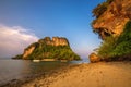 Evening at the beach of Ko Hong island in the Krabi province, Thailand