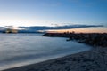 Evening beach in oceanfront area, Edmonds, WA Royalty Free Stock Photo