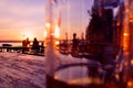 Evening in a beergarden Royalty Free Stock Photo