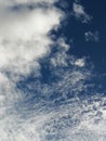 Blue sky and white clouds slowly floating, Thailand Royalty Free Stock Photo