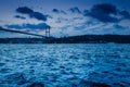 Evening On The Bosphorus Bridge Royalty Free Stock Photo