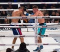 Evening of Boxing in the Palace of Sports in Kyiv Royalty Free Stock Photo