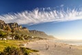 Evening at Camps Bay Beach - Cape Town, South Africa Royalty Free Stock Photo