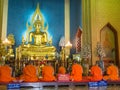 Evening chant in Marble temple