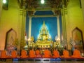 Evening chant in Marble temple