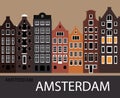 Evening city amsterdam