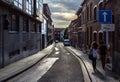 Evening in the city of Leuven. Belgium.